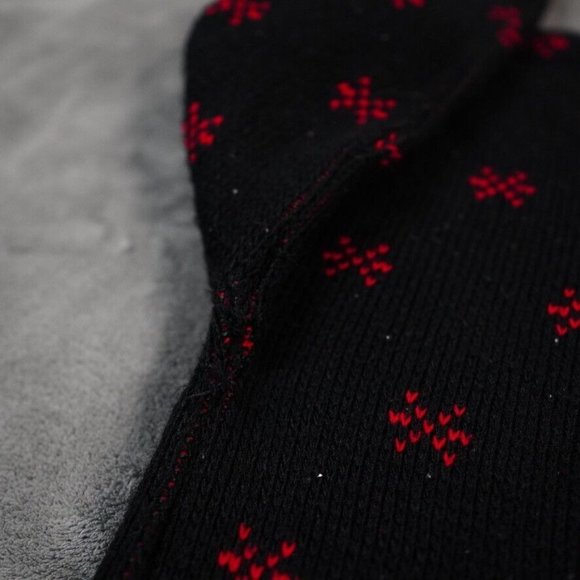 VTG Adele Sweater Womens Large? 42" Black Green Red Ugly Christmas Tree July Bow - Picture 5 of 9